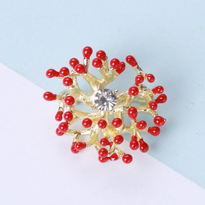 Red coral branch shown from the front