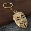 V for Vendetta Mask Zinc Alloy Keychain Bag Charm Gift