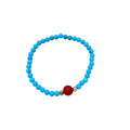Three Mixed Pearl Bar Red Pink And Brown Yellow Bead Bracelets view 5