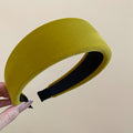 Wide Padded Velvet Headbands Yellow Coffee Blue 3 Colors view 6