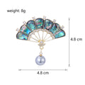 Abalone Shell Crystal Shell Metal Brooch Pin for Jackets and Lapels view 2