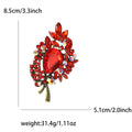 Crystal Leaf Spray Brooch with Faceted Stones for Jackets and Scarves view 11