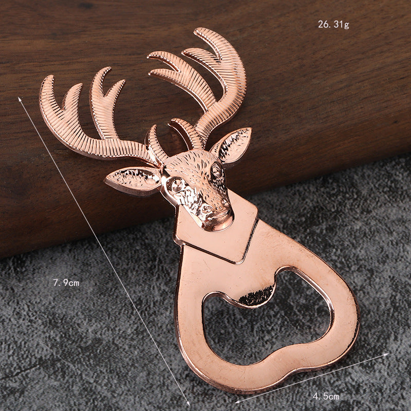 Deer Head Bottle Opener Keychain Zinc Alloy Beer Opener Gift