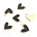 Colorful Enamel Heart Jewelry Components For DIY Earrings And Bracelets Charms view 6