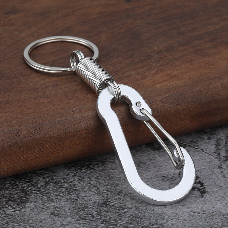 Carabiner Spring Ring Metal Keychain Men's Waist Clip Bag Hook