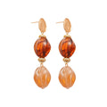 Acrylic Amber Cream Bead Necklace Bracelet Drop Earrings view 5