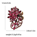 Faceted Crystal Floral Leaf Cluster Brooch in Seven Colorways view 10