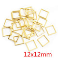 Gold and Silver Tone Square Open Frame Metal Charms view 12