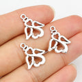 Openwork Angel Silhouette Charms in Antique Silver Finish view 6