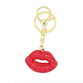 Red Rhinestone Lips Keychain Metal Kiss Pendant Bag Charm view 5