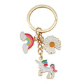 Rainbow Unicorn, Daisy And Love Charm Metal Keychains, 2 Styles view 5