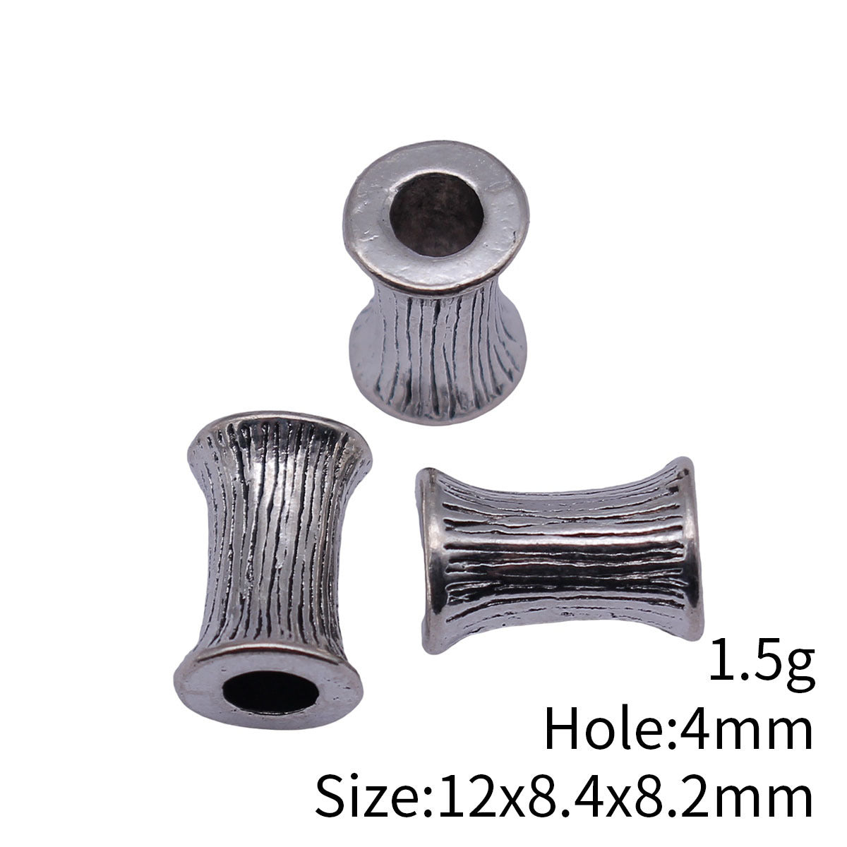12x8.4x8.2mm 1.5g Multicolor Zinc Alloy Spindle Shape Large Hole Beads for Bracelet Necklace Making