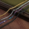 Leaf Link Chain Necklaces Bracelets Gold Steel Black Rainbow view 2