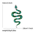 Colorful Crystal Coiled Snake Brooch With Raised Head view 5