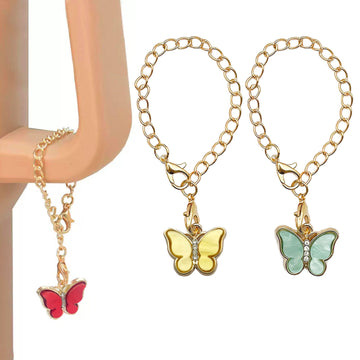 Butterfly Charm Keychains in 23 Pictured Variations for Bags and Keys