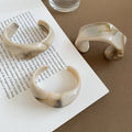 Acrylic Irregular Open Cuff Bangles Three-Piece Six Colors view 9