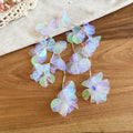 Long Shell Petal Cluster Earrings in Five Bright Colorways view 8