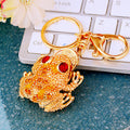 Jeweled Golden Toad Keychains with Fortune Cords and Loose Heart Loops view 8