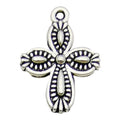 Antique Silver Cross and Heart Metal Charms with 21 Listed Options view 9