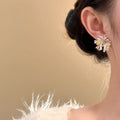 Multicolor Crystal Firework Silver Tone Stud Earrings view 4