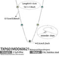 Round Bezel Zircon Necklace and Bracelet in Twenty Four Variants view 9