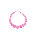 Round Shell Disc Graduated Necklace Blue Brown or Pink view 5