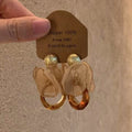 Brown Resin and Beaded Statement Earrings in Fifty Designs view 5