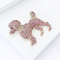 Crystal Poodle Brooch in Four Color Variants for Jackets and Scarves view 3