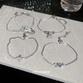 Silver Crystal Swan Tennis Bracelets Four Charm Styles view 4