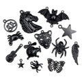 Black Bat Spider Wing and Animal Pendant Charm Mix view 1