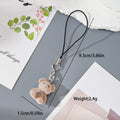 Flocked Mini Bear Phone Strap Charms 26 Color Styles view 3