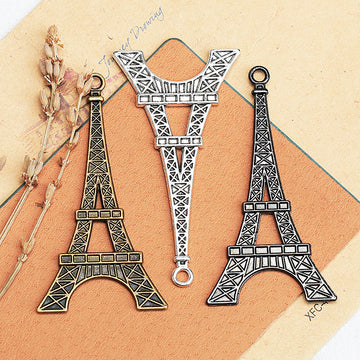 Large Eiffel Tower Metal Pendants in Three Vintage Finishes