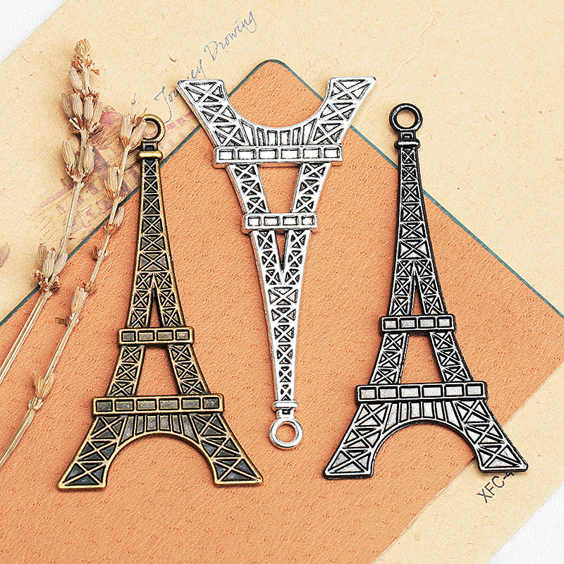 68x35mm Double-Sided Tower Alloy Charm Pendant