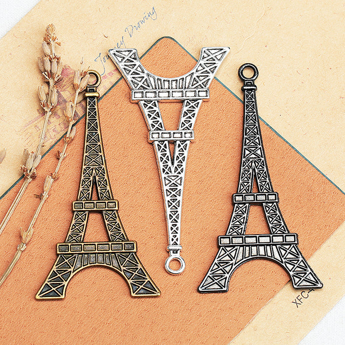 68x35mm Double-Sided Tower Alloy Charm Pendant