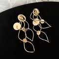 Open Circle Spiral Drop Earrings in Three Fastening Styles view 8