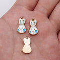 Enamel Bunny Face Charms in Two Colors for Jewelry and Craft Making view 7