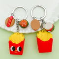 Food Charm Keychains Featuring Burger Across 5 Pictured Variations view 2