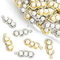 Pearl Pea Pod Charms in Gold and Silver Tones, Two Finishes view 1
