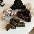Ruffled Satin Cloud Hair Claw In Black Or Brown With Extra Colors view 3