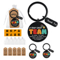 Black Team Appreciation Keychain Round Tag Thank You Charm view 1