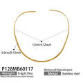 Open Collar Choker Necklaces Round V Heart Gold Steel view 8