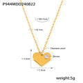 Gold Steel Heart Star Letter Bar Pendant Necklace Assortment view 8