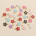 Enamel Flower Metal Charms in Ten Soft Color Options view 1