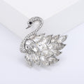 Crystal Swan Brooch in Four Color Variants for Jackets and Scarves view 9
