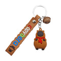 Capybara Silicone Figure Bell Strap Keychain Five Styles view 10