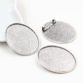 Oval Cabochon Brooch and Pendant Bezel Settings for Jewelry Making view 3