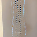 Delicate Beaded Y Drop Necklaces in Four Neutral Colorways view 4