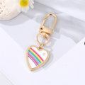 Gold Tone Enamel and Crystal Heart Evil Eye Clip Keychains view 8