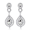 Silver Teardrop Crystal