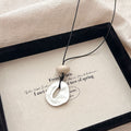 Black Cord Open Ring Pendant Necklace Gold or Silver view 7